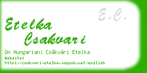 etelka csakvari business card
