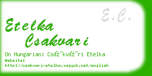 etelka csakvari business card